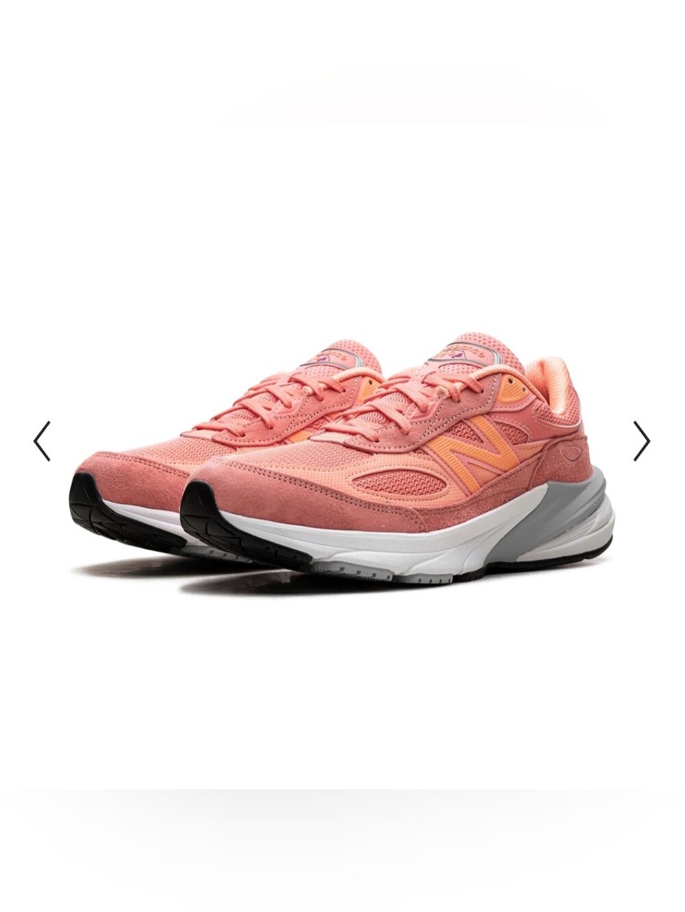 NWT NEW BALANCE Unisex 990V6 Lace-Up Sneakers in Salmon
